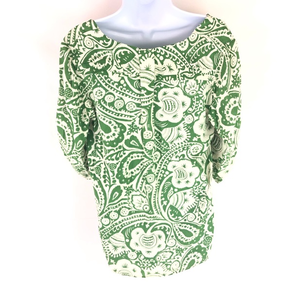 Maeve Sold At Anthropology Green Floral Blouse S - Picture 3 of 5